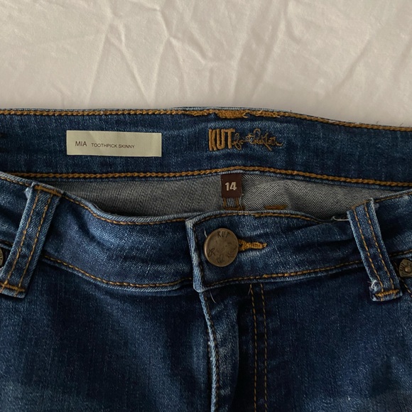 Kut from the Kloth Mia toothpick skinny jeans size 14 - Picture 4 of 4